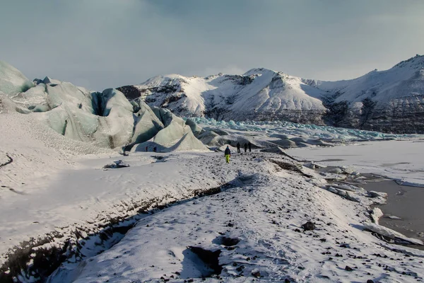Vatnajokull 是冰岛最大和最庞大的冰盖 也是欧洲最大的冰块之一 美丽的冬天风景在冰岛 — 图库照片