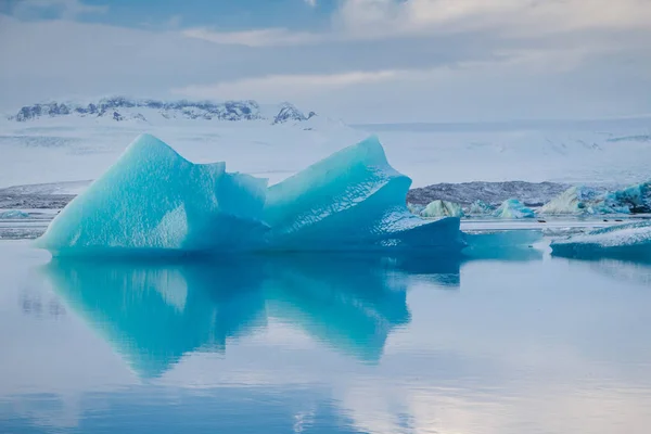 Isberg Och Glaciären Glaciärlagunen Jökulsárlón Island — Stockfoto