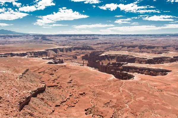 Grand Overlook Noktası Izi Boyunca Canyonland Milli Parkı Gökyüzü Bölgesinde — Stok fotoğraf