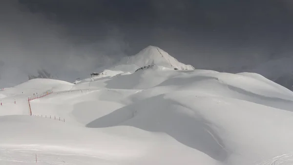 Montanha Neve Neve Fresca Nos Alpes Tirol Áustria — Fotografia de Stock