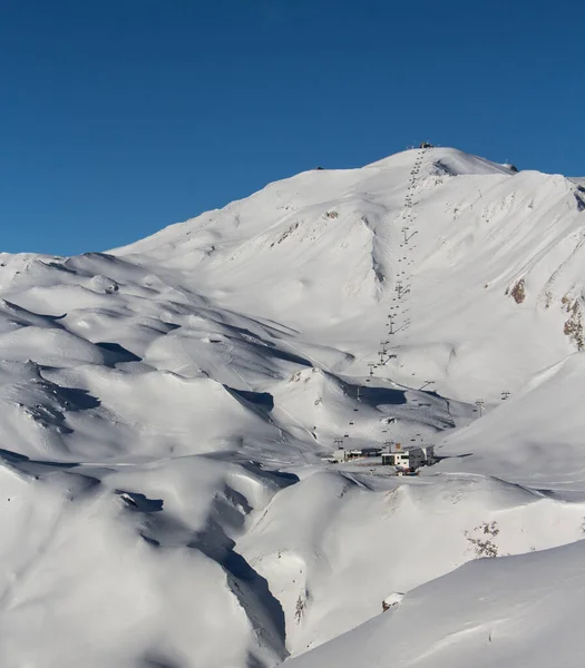 Skipisten Und Wunderschöne Winterlandschaft Den Alpen Samnaun Ischgl Tirol Österreich — Stockfoto