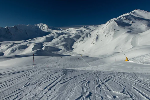 Στην Πλαγιά Του Σκι Στο Iscghl Τιρόλο Της Αυστρίας — Φωτογραφία Αρχείου