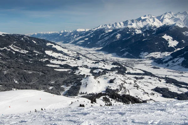 Vue Depuis Les Pistes Ski Kirchberg Kitzbuhel Tyrol Autriche Paysage — Photo