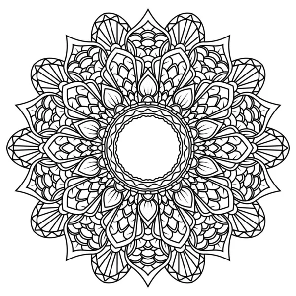 Mandala çiçekli vintage vektörü, boyama kitabı sayfası, çıkartma, kağıt süsü, tuval, arkaplan, davetiye kartı, dövme vs. için kullanılabilir.