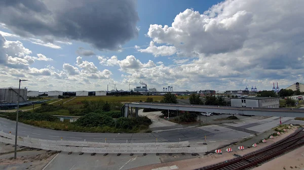 Vista panorámica de un paisaje industrial — Foto de Stock