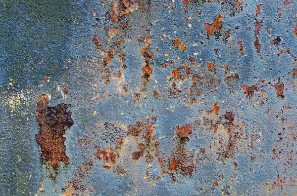 Vista ravvicinata di una piastra metallica arrugginita — Foto Stock