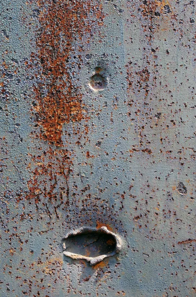 Close-up weergave van een roestige metalen plaat — Stockfoto