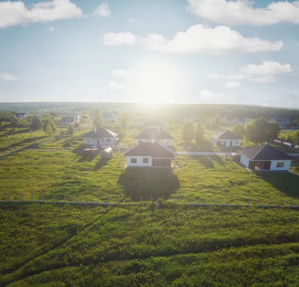 Casa Adosada Vista Superior Vivienda Rural Casas Naturaleza — Foto de Stock