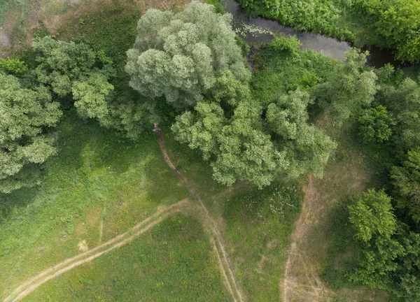 Landschaftsaufnahme Aus Der Vogelperspektive — Stockfoto