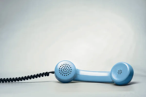 Blue Telephone Blue Background — Stock Photo, Image