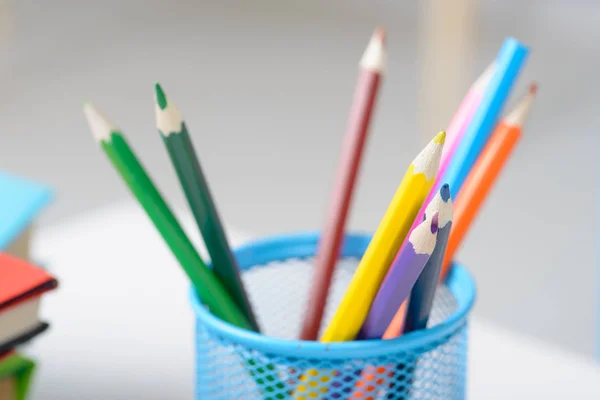 Kleur Potloden Het Geval Van Het Potlood Close — Stockfoto