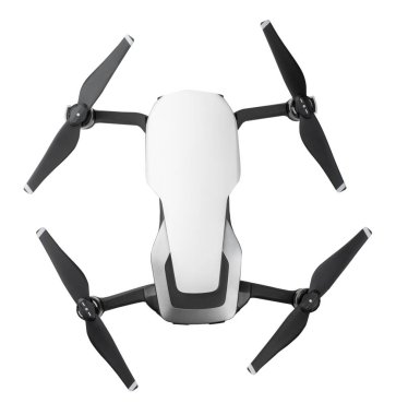 Beyaz - üstten görünüm izole dron