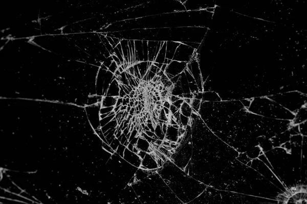 Kırılmış cam üzerinde siyah dokusuna