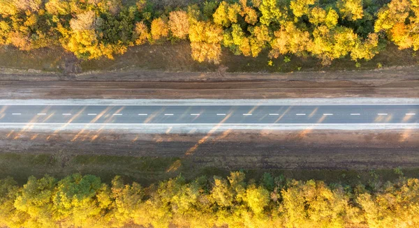 Straße Herbst Draufsicht Schönheit Der Natur — Stockfoto