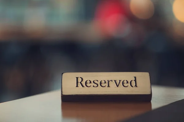 Reserved Table in a restaurant, close up