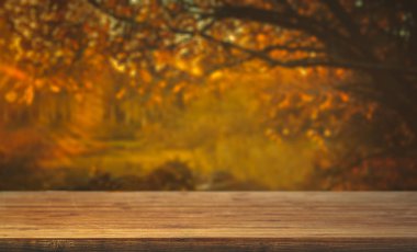 Masa üstü sonbahar arka plan üzerinde