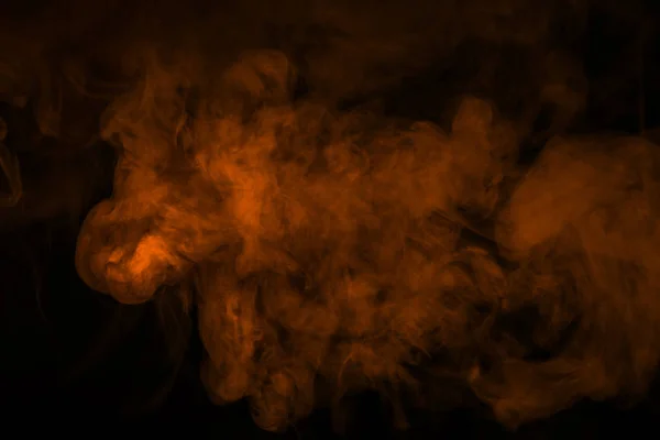 Golden Smoke Black Background — Stock Photo, Image