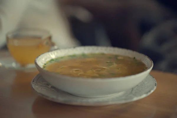 Bowl Soup Close — Stock Photo, Image