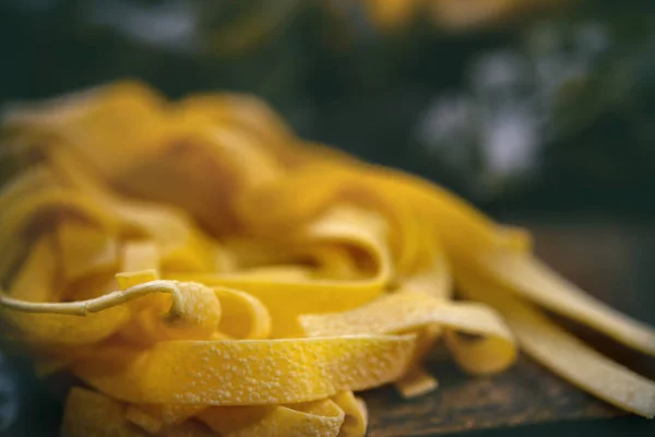 Pasta Italia Yang Belum Dimasak Tutup — Stok Foto