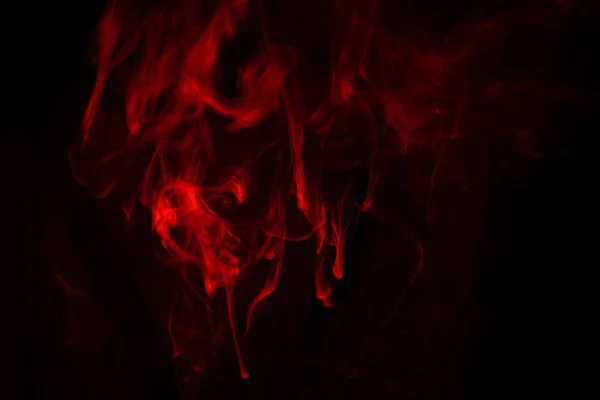 Tekstura Czerwony Dym Czarnym Tle — Zdjęcie stockowe