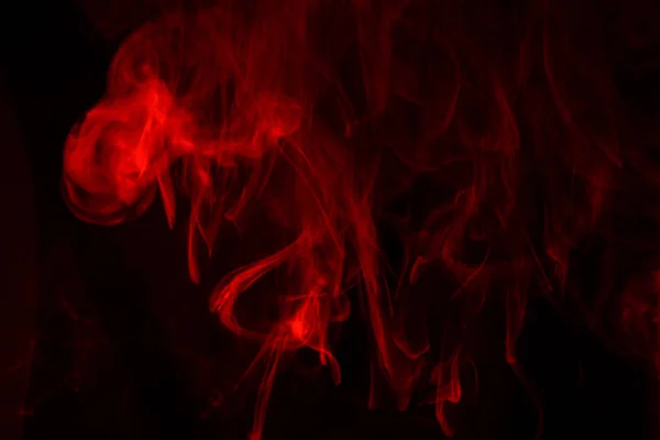 黒い背景に赤い蒸気のテクスチャ — ストック写真