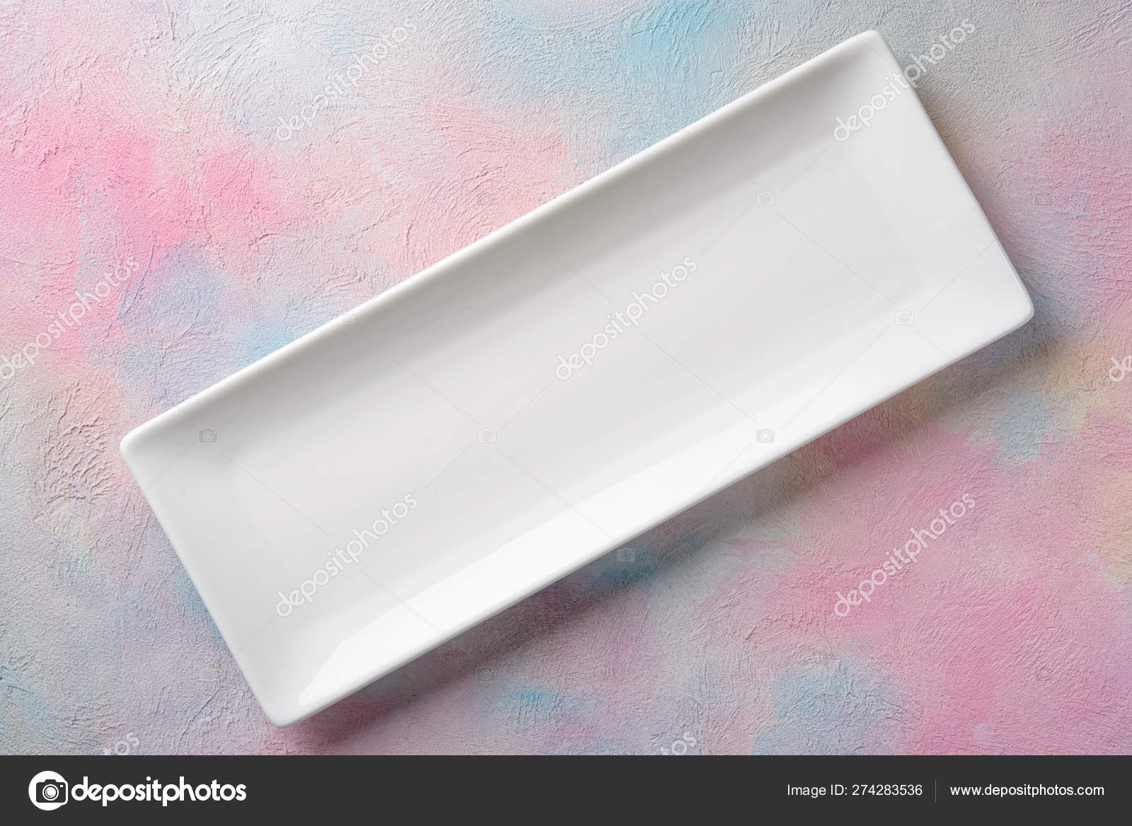 Rectangular 2024 white plate