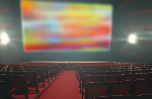Cinema with LGBT symbols on the screen — Stock Photo, Image