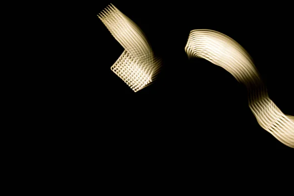 Duas Textura Luz Dourada Fundo Preto — Fotografia de Stock