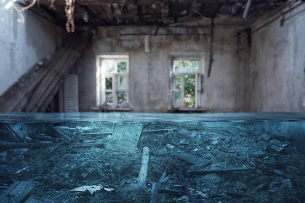 Concept Abandoned Flooded Housing Natural Disast — Stock Photo, Image