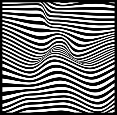 Kavisli çizgilerle zebra tarzı sanat dokusu