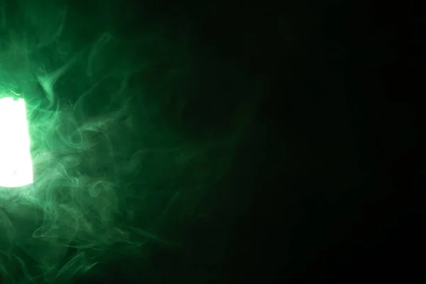 Smoke Spotlight Black Background Abstract — ストック写真