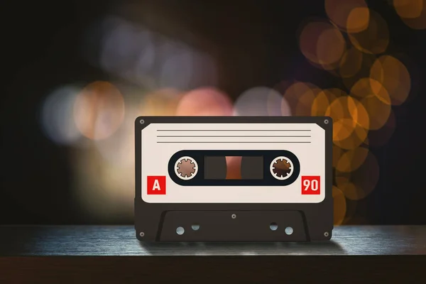 Cassete Áudio Vintage Mesa — Fotografia de Stock