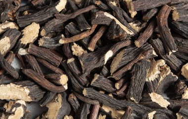 Parçalanan ağaç kabuğunun dokusu - yakın plan (organik arkaplan)