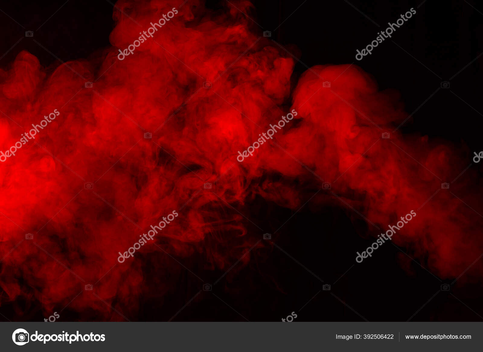 red smoke or steam on a black background for wallpapers and backgrounds  Stock Photo