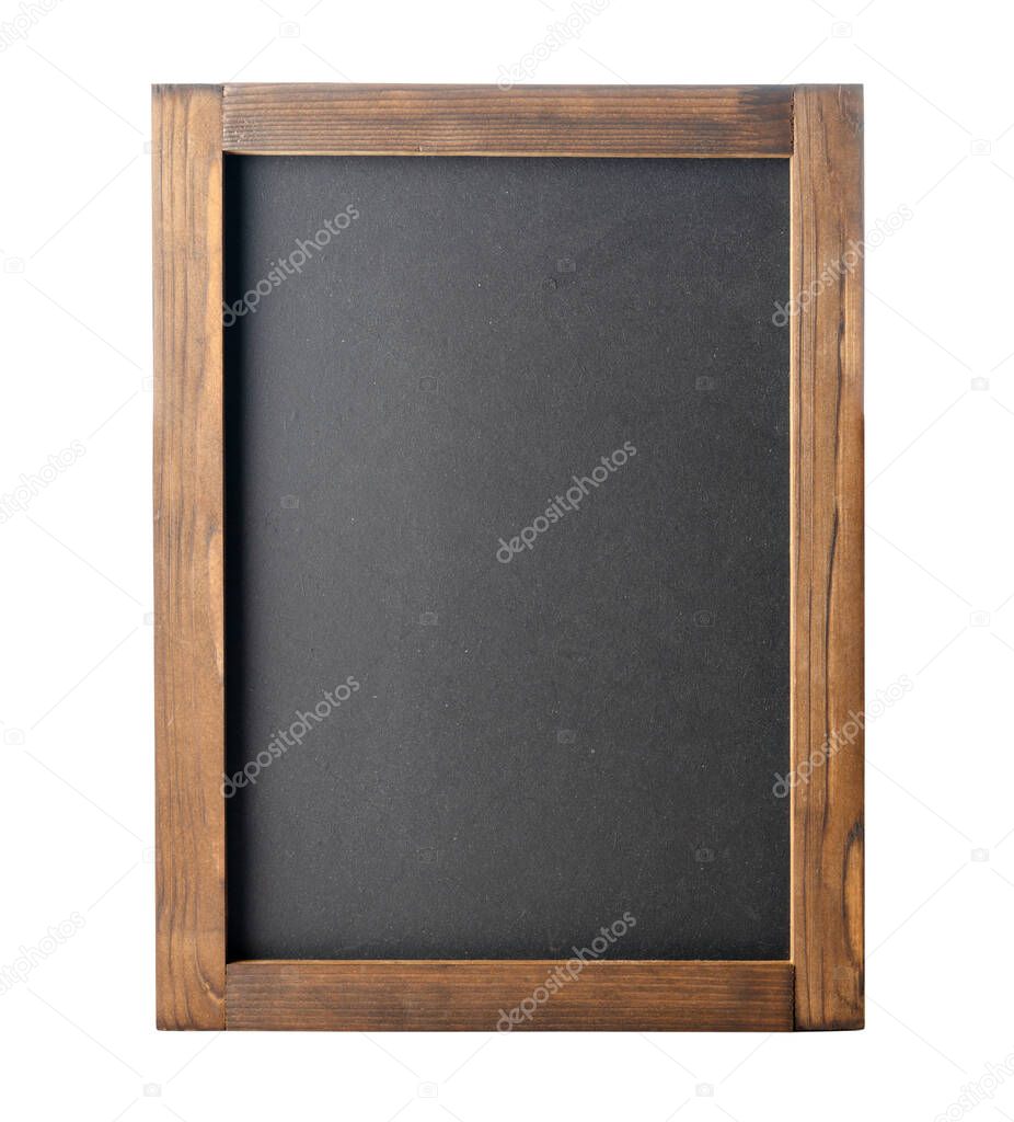 Chalk board on white isolated background