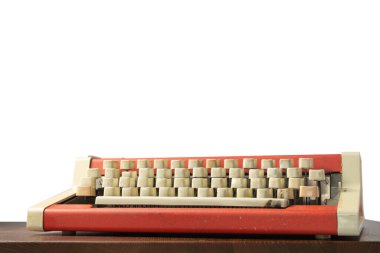 İzole edilmiş arkaplanda daktilo var