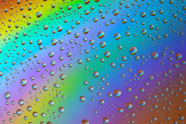 Water Drops Rainbow Background — Stock Photo, Image
