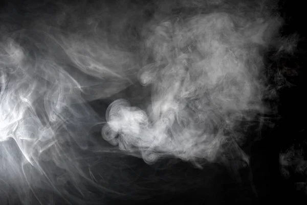 Texture Gray Smoke Black Background — Stock Photo, Image