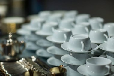Barista Kafe kahve hazırlama servisi kavramı.