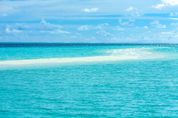 Удивительный Пейзаж Мальдивских Островов Перфектный Вид Голубого Моря Коралловых Рифов — стоковое фото