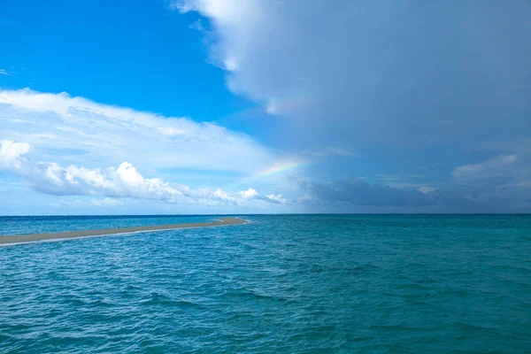 Niesamowity Krajobraz Powietrzny Malediwach Idealny Widok Morze Rafę Koralową Drona — Zdjęcie stockowe