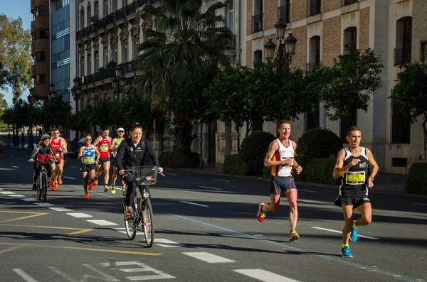 Corredores Participantes Maratón Valencia Noviembre 2014 España —  Fotos de Stock