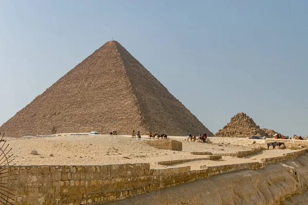 Cheops, Kefren, pyramidy v Gize, Micerino. Egypt — Stock fotografie