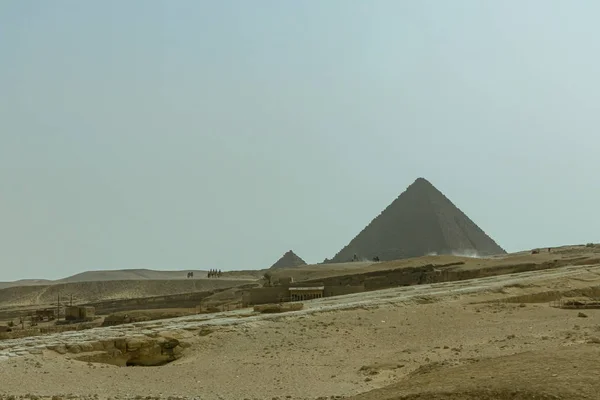 Cheops, Kefren, pyramidy v Gize, Micerino. Egypt — Stock fotografie