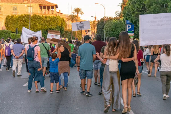 Demonstration in Murcia durch das Wetter, 27. September 2019. — Stockfoto