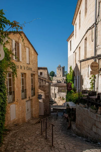 Colinas Otertres Pueblo Saint Emilion Francia — Foto de Stock