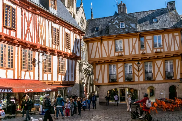 Scènes Van Het Stadsleven Vannes Frankrijk Oktober 2018 — Stockfoto