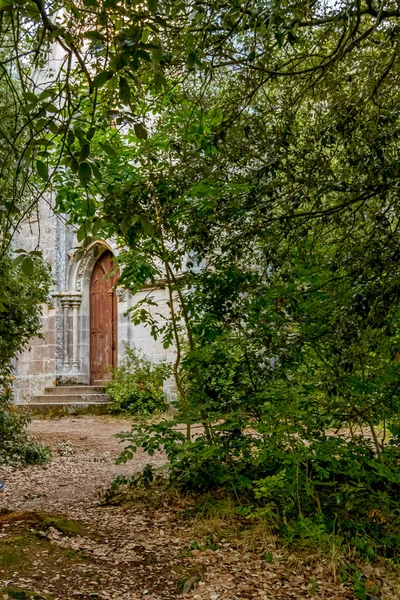 Puerta Entrada Capilla Isla Bender Golfo Morbihan Francia Octubre 2018 — Foto de Stock