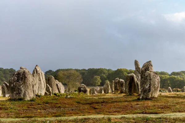 Afstemmingen Van Carnac Menhir Carnac Regio Bretagne Frankrijk — Stockfoto