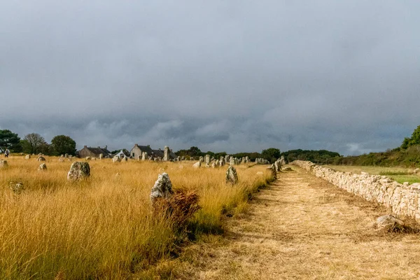 Alineaciones Carnac Menhir Carnac Región Bretaña Francia — Foto de Stock